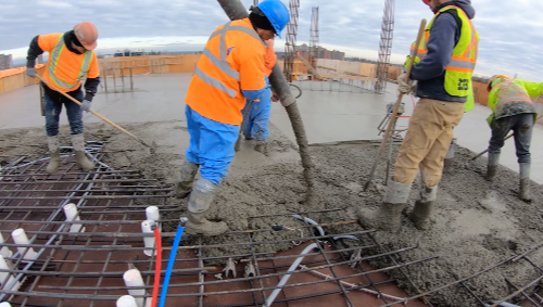 Concrete pour